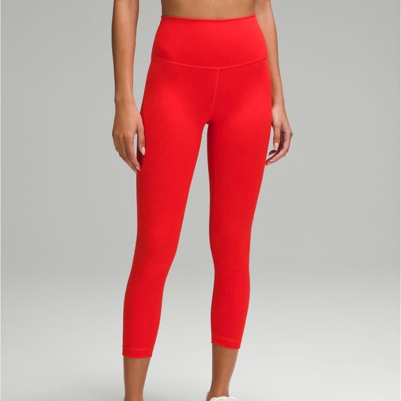 lululemon athletica Pants - NWT lululemon Wunder Train HR Crop Tight 23" in Hot Heat (Red) Size 2